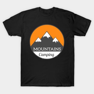 Mountain Sticker Camping, for Norway Lovers, Mounatin T-Shirt